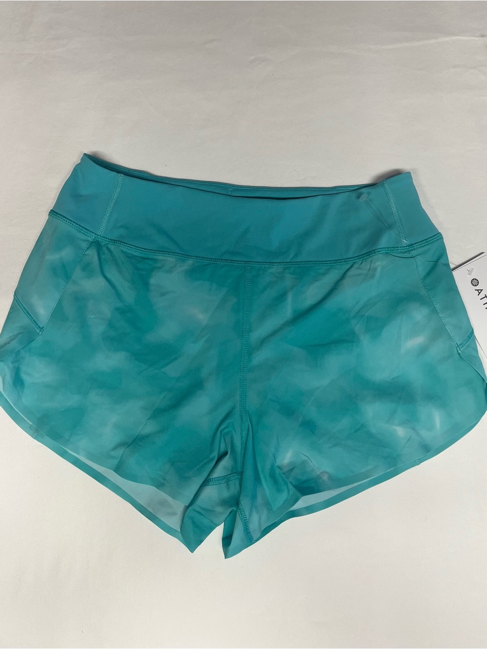 Athleta Teal Ombre Athletic Shorts